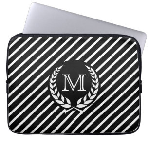 Capa Para Notebook Monograma preto de raios DS