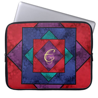 Capa Para Notebook Monograma Quilt Square