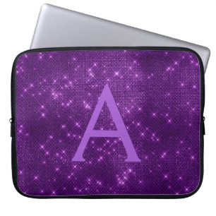 Capa Para Notebook Monograma Roxo Moderno e Elegante