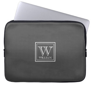 Capa Para Notebook Monograma Simples, Nome e Inicial