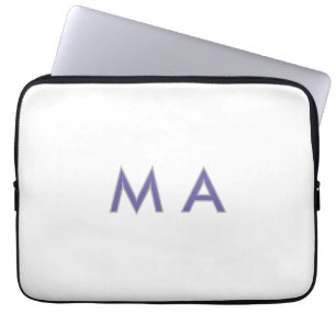 Capa Para Notebook Monograma simples roxo cinza adicione seu nome mod