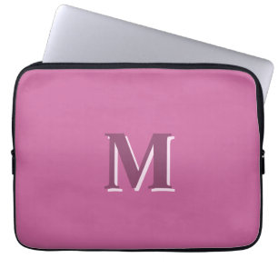 Capa Para Notebook monograma vívido, cor-de-rosa sólido