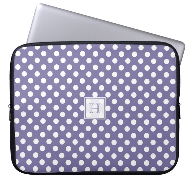 Capa Para Notebook MonogramPurple com a bolsa de laptop branca das (Frente)
