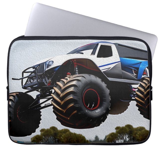 Capa Para Notebook Monster Truck Launch, Bolsa de laptop (Frente)
