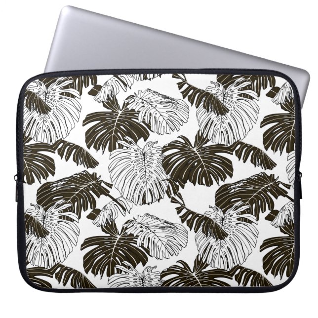 Capa Para Notebook Monstera deixa um padrão sem costura (Frente)