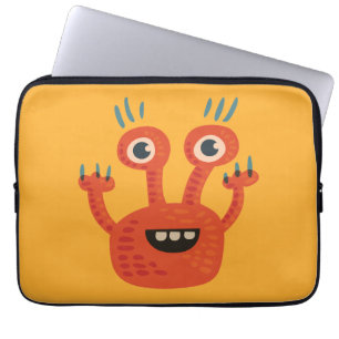 Capa Para Notebook Monstro bonito de sorriso Eyed grande engraçado