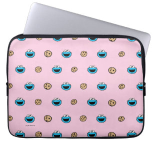 Capa Para Notebook Monstro das Bolachas e Bolachas Padrão Rosa