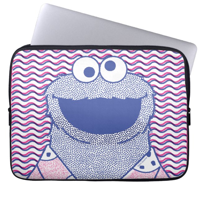 Capa Para Notebook Monstro de cookies | Botão Abaixar Camisa De Cooki (Frente)