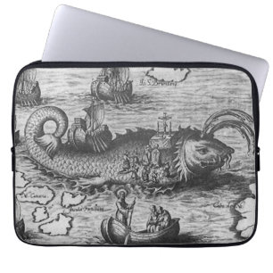 Capa Para Notebook Monstro de mar/criatura/Kraken 13" a bolsa de