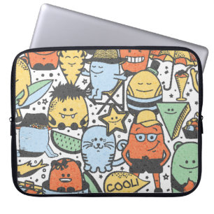 Capa Para Notebook Monstros de Verão, padrão incolor