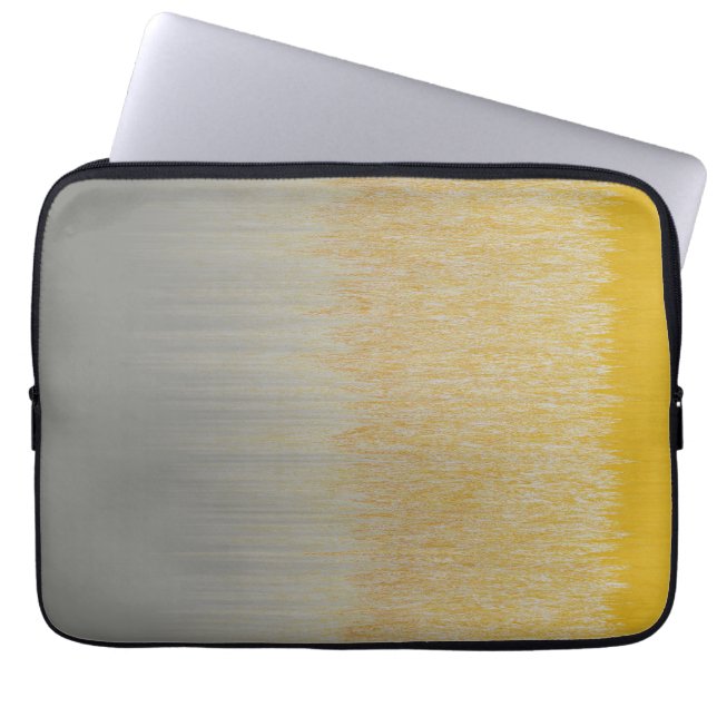 Capa Para Notebook Montagem Dourada e prata (Frente)