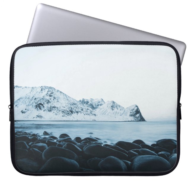 CAPA PARA NOTEBOOK MONTANHA COBRIR COM FOTOGRAFIA DE NEVE (Frente)