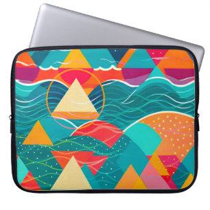 Capa Para Notebook Montanhas e Rio Abstratos