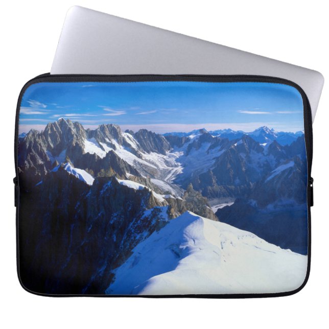 Capa Para Notebook Montanhas | Mont Blanc, Alpes europeus (Frente)