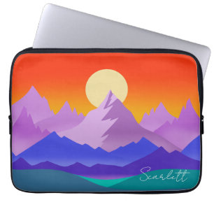 Capa Para Notebook Montanhas Rocky - Hora do Ouro - Arte Sun