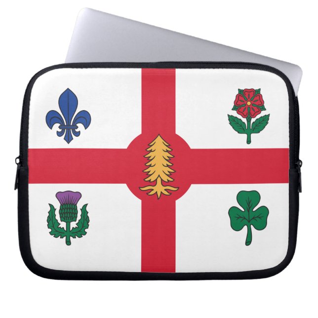 Capa Para Notebook Montreal Flag Laptop Sleeve (Frente)