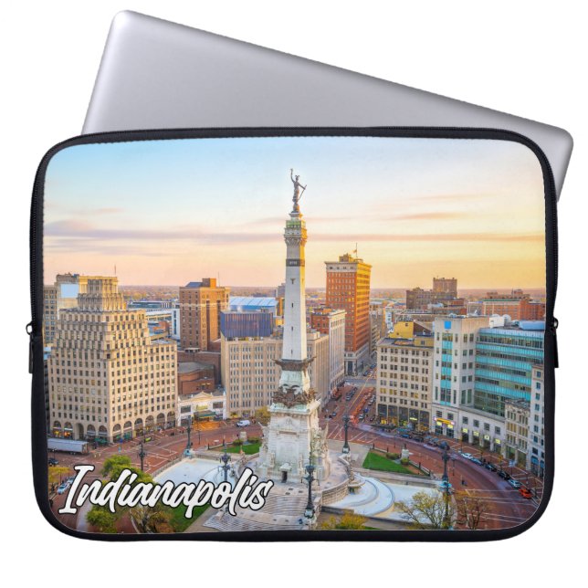 Capa Para Notebook Monument Circle, Indianapolis, Indiana, EUA (Frente)