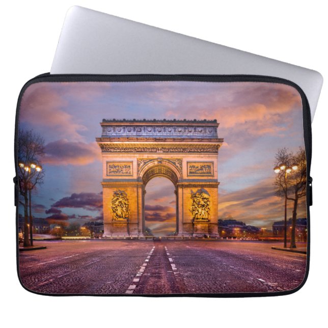 Capa Para Notebook Monumentos | Arc de Triomphe, Paris, França (Frente)