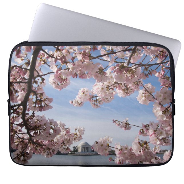 Capa Para Notebook Monumentos | Jefferson Memorial Cherry Blossoms (Frente)