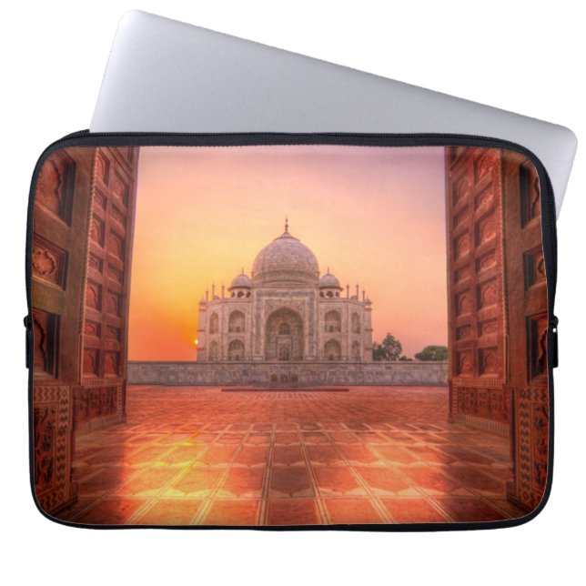 Capa Para Notebook Monumentos | Taj Mahal, Índia à Sunset (Frente)
