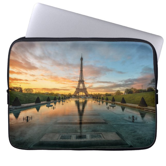 Capa Para Notebook Monumentos | Torre Eiffel Sunrise (Frente)