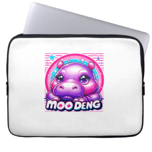 Capa Para Notebook Moo Deng Baby Cute Hippo Girl Bebee Pygmy Engraçad
