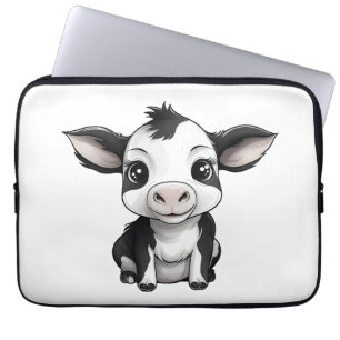 Capa Para Notebook 🔌 "Moo-Tech" Eletrônicos de Impressão de Vaca 💻