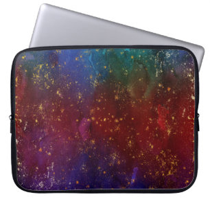 Capa Para Notebook Moody Ombre Psicodélico Grunge Dourado Stardust