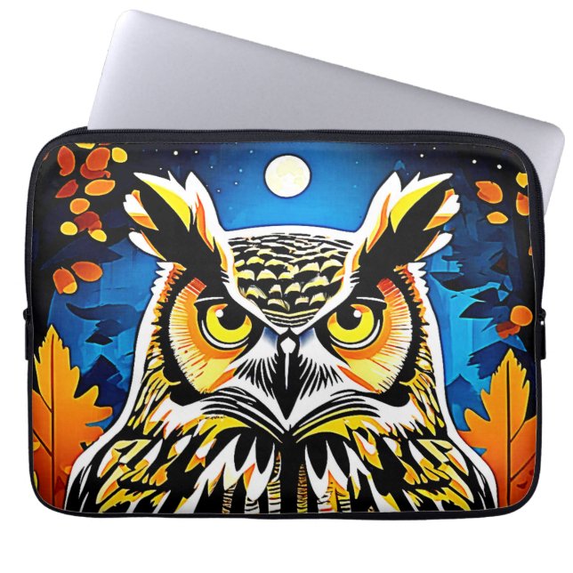 Capa Para Notebook Moonlit Owl Gaze (Frente)
