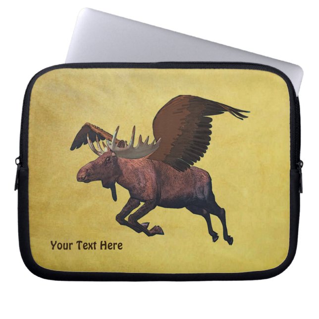 Capa Para Notebook Moose Voadora (Frente)