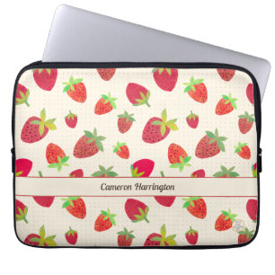 Capa Para Notebook Morango Vermelho Personalizado, Inspirado na Vinta