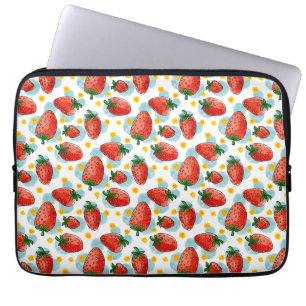 Capa Para Notebook Morangos e margaridas