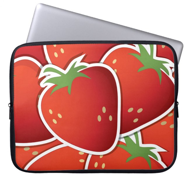 Capa Para Notebook Morangos fungos (Frente)