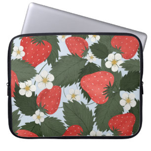 Capa Para Notebook Morangos: padrão de fruta de verão design.