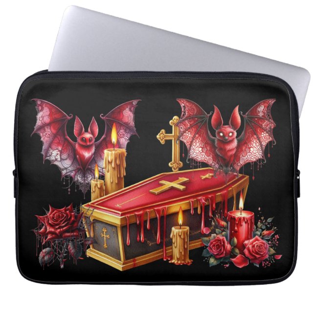 Capa Para Notebook Morcegos Vampiros (Frente)