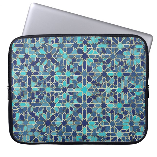 Capa Para Notebook mosaico azul (Frente)