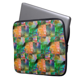 Capa Para Notebook Mosaico de texturas confusas com ilusão de descola