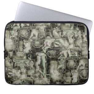 Capa Para Notebook mosaico gravado em abstrato em tons de cinza