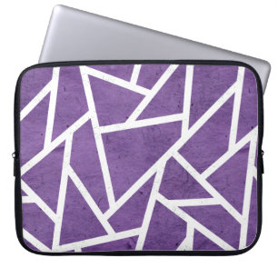 Capa Para Notebook Mosaico roxo e branco