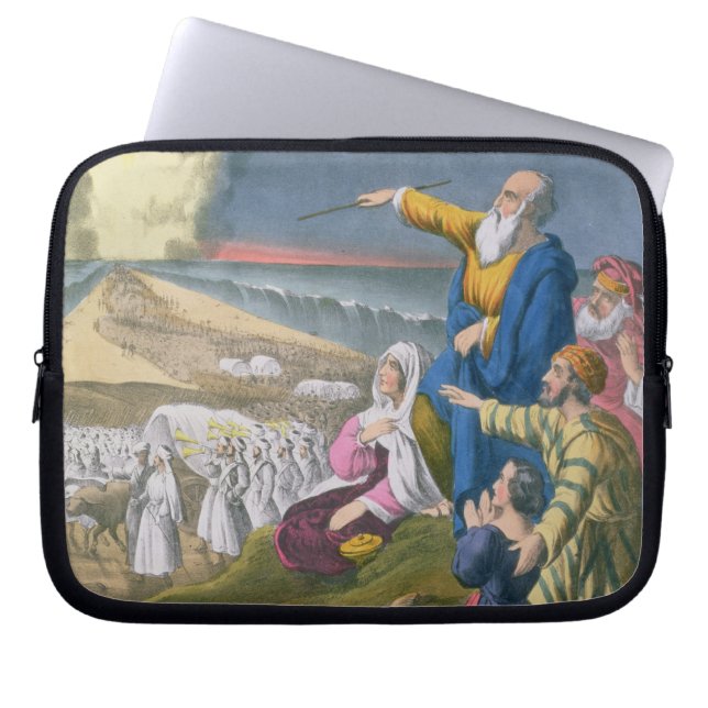 Capa Para Notebook Moses que parte o Mar Vermelho, de uma bíblia (Frente)