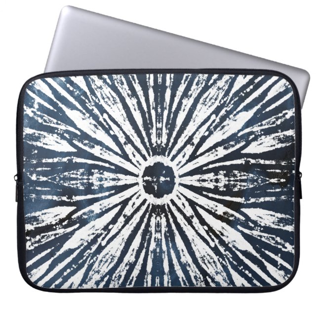 Capa Para Notebook Motif Radial de Tinta Indigo (Frente)