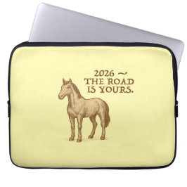 Capa Para Notebook Motivational text and horse
