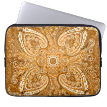 Motivo Paisley Dourado Monocromático