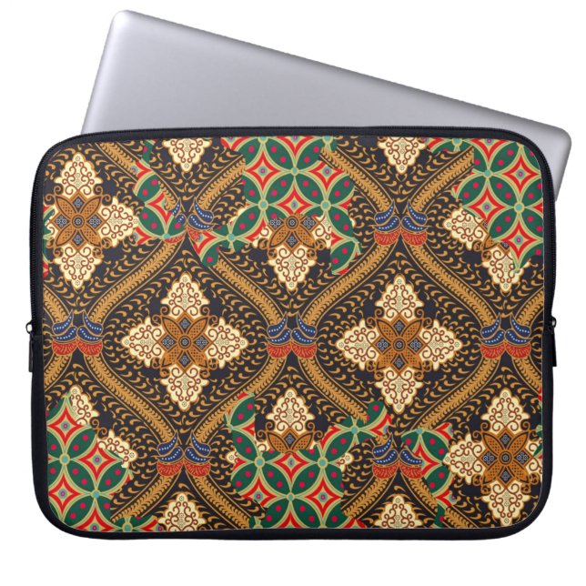 Capa Para Notebook Motivos batidos indonésios com um plano muito dist (Frente)