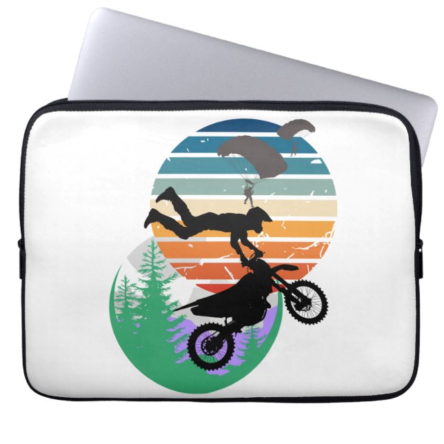 Capa Para Notebook Motocicleta, paraquedas e ao ar livre (Frente)