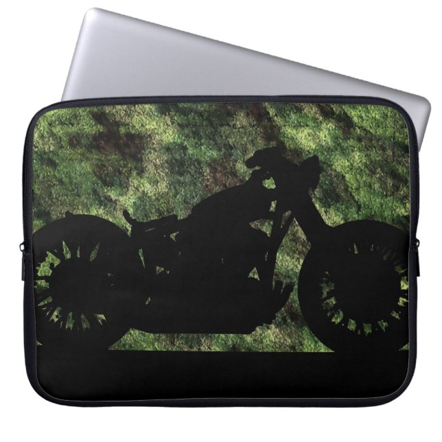 Capa Para Notebook motociclo camuflado (Frente)