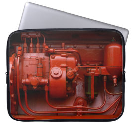 Capa Para Notebook Motor do trator vermelho