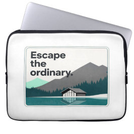 Capa Para Notebook Mountain Lake Adventure Quote Art