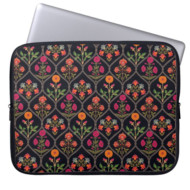 Capa Para Notebook mughal motif Kani Padrão de ornamentação multicolo (Frente)