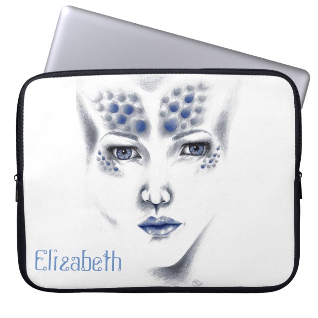 Capa Para Notebook Mulher Alienigena Bonita Miss Universo Arte Origin (Frente)